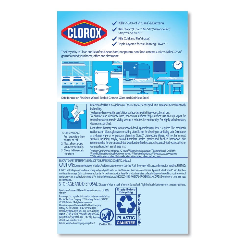 Clorox Bleach-Free Disinfecting and Cleaning Wipes, 35 Count Each, 3 Pack