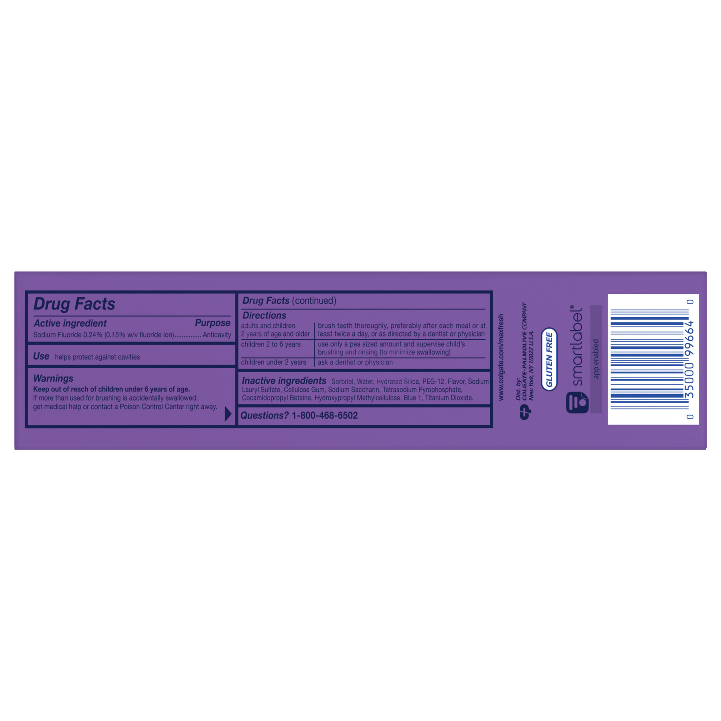Colgate Max Fresh Knockout Toothpaste, Whitening with Mini Breath Strips, Mint Fusion, 6.3 oz