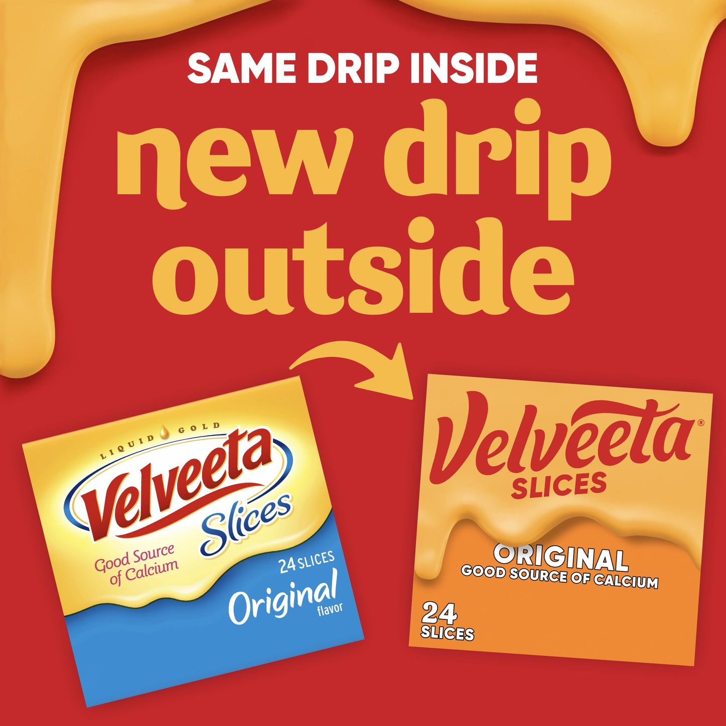 Velveeta Slices Original Cheese, 24 Ct Pk