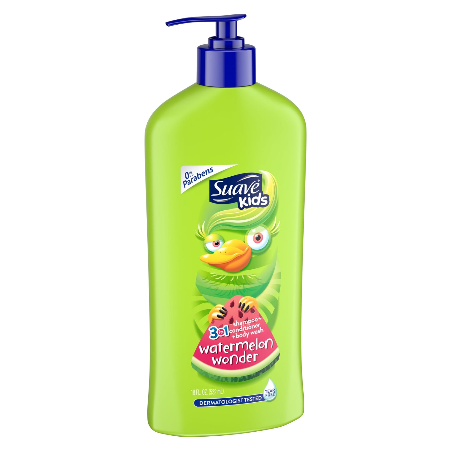 Suave Kids 3-in-1 Shampoo Conditioner & Body Wash Wacky Melon, 18 oz