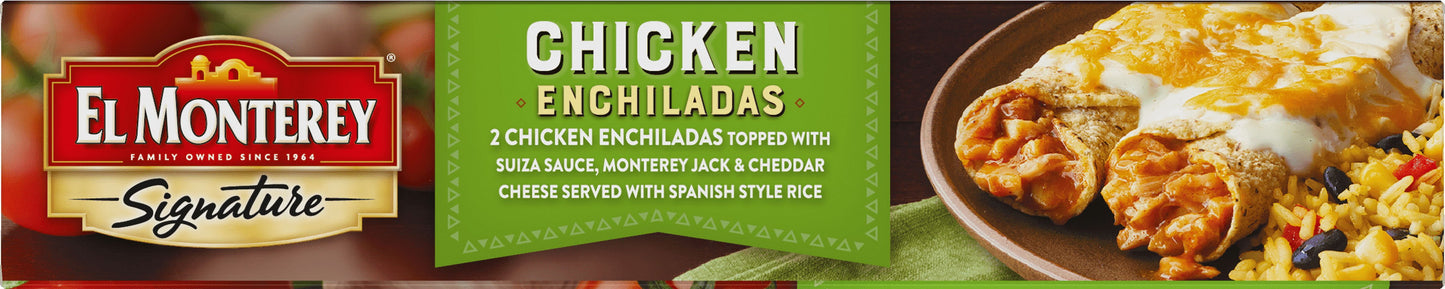 El Monterey Signature Chicken Enchiladas Meal, 10.25 oz Box (Frozen)