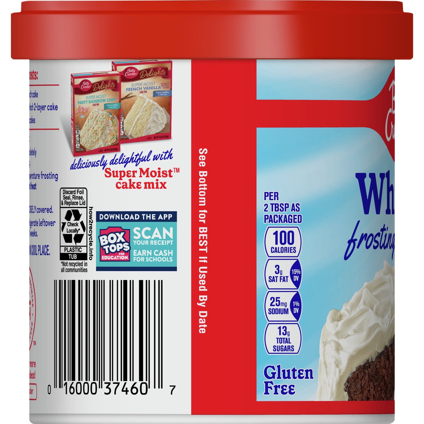 Betty Crocker Gluten Free Whipped Fluffy White Frosting, 12 oz.