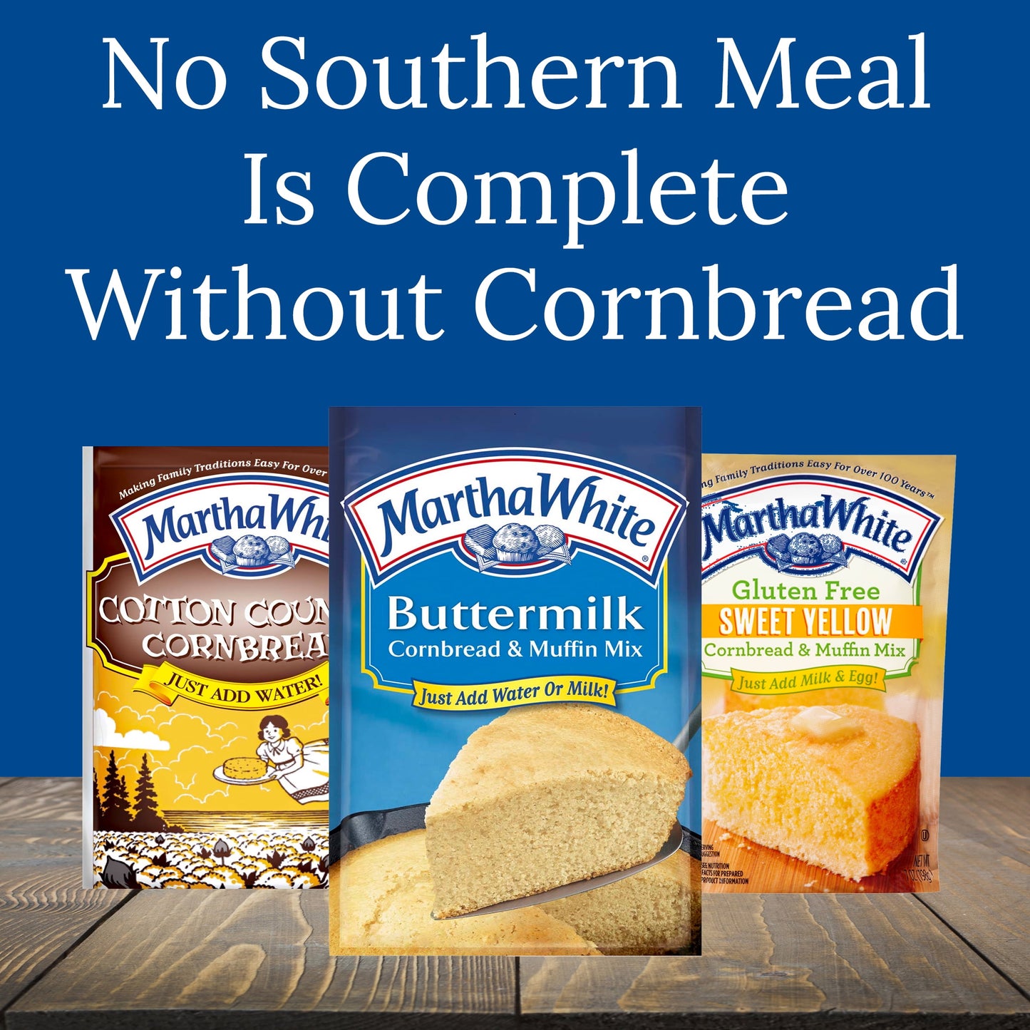 Martha White Yellow Cornbread Mix, 6.5 oz Pouch