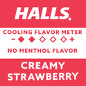 HALLS Throat Soothing (Formerly HALLS Breezers) Creamy Strawberry Throat Drops, 25 Drops