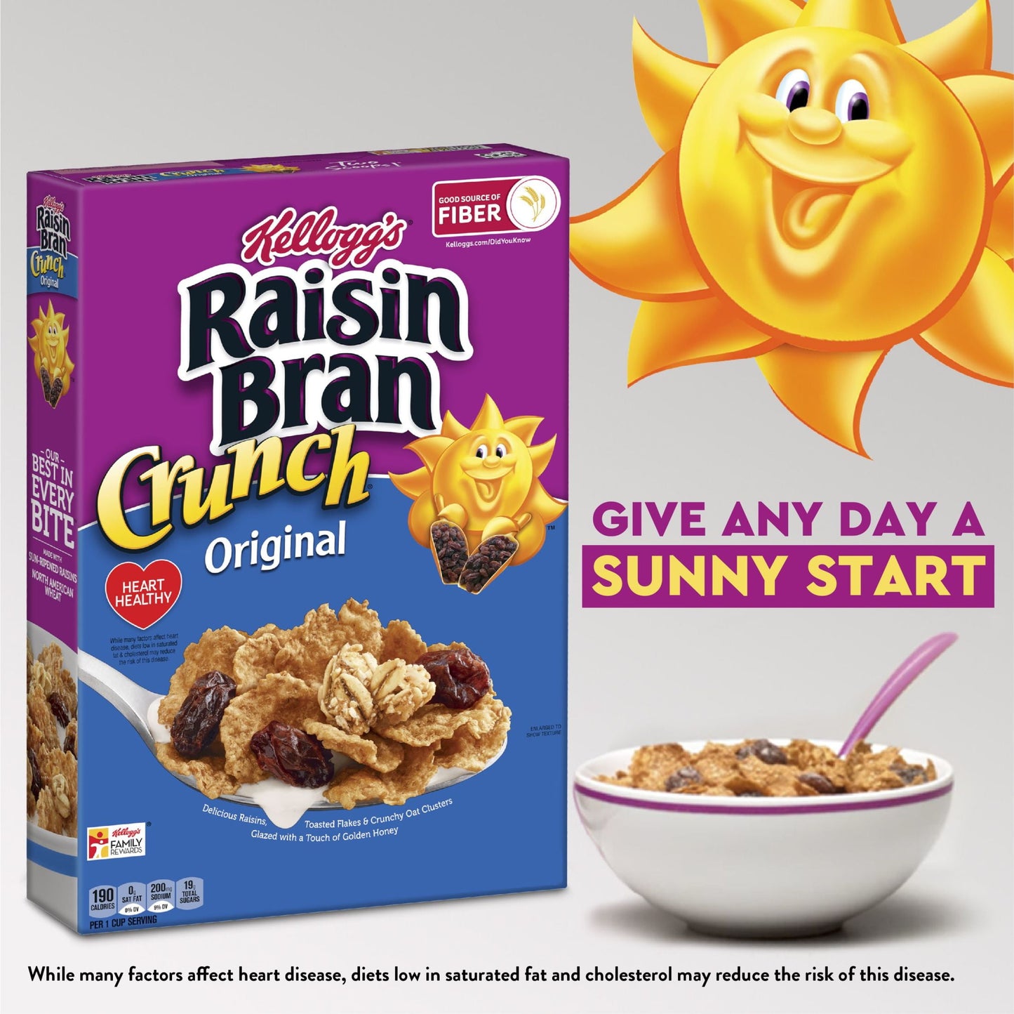 Kellogg's Raisin Bran Crunch Original Breakfast Cereal, 15.9 oz Box