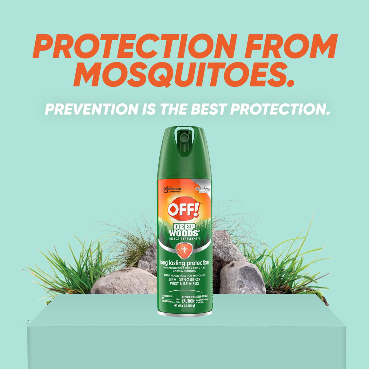OFF! Deep Woods Insect Repellent V, 6 fl oz, 2 ct