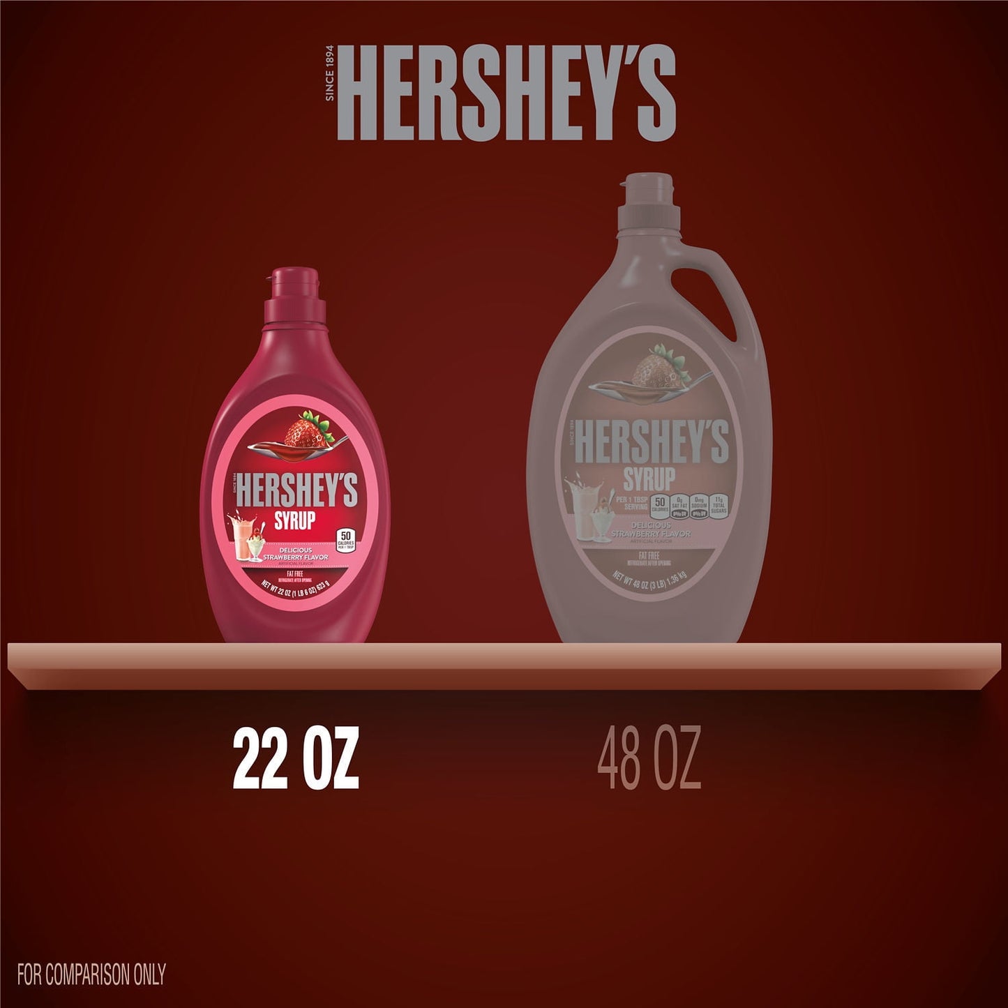 Hershey's Strawberry Syrup, Bottle 22 oz