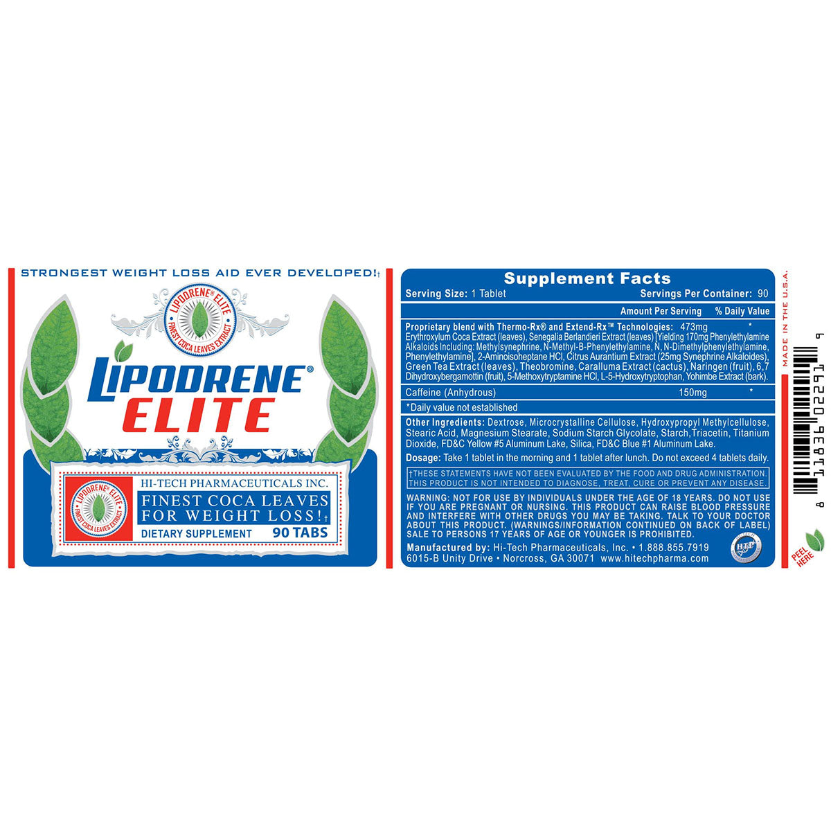 Hi-Tech Lipodrene Elite 90 Tablets