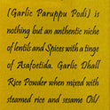 Garlic Dhall Rice Powder