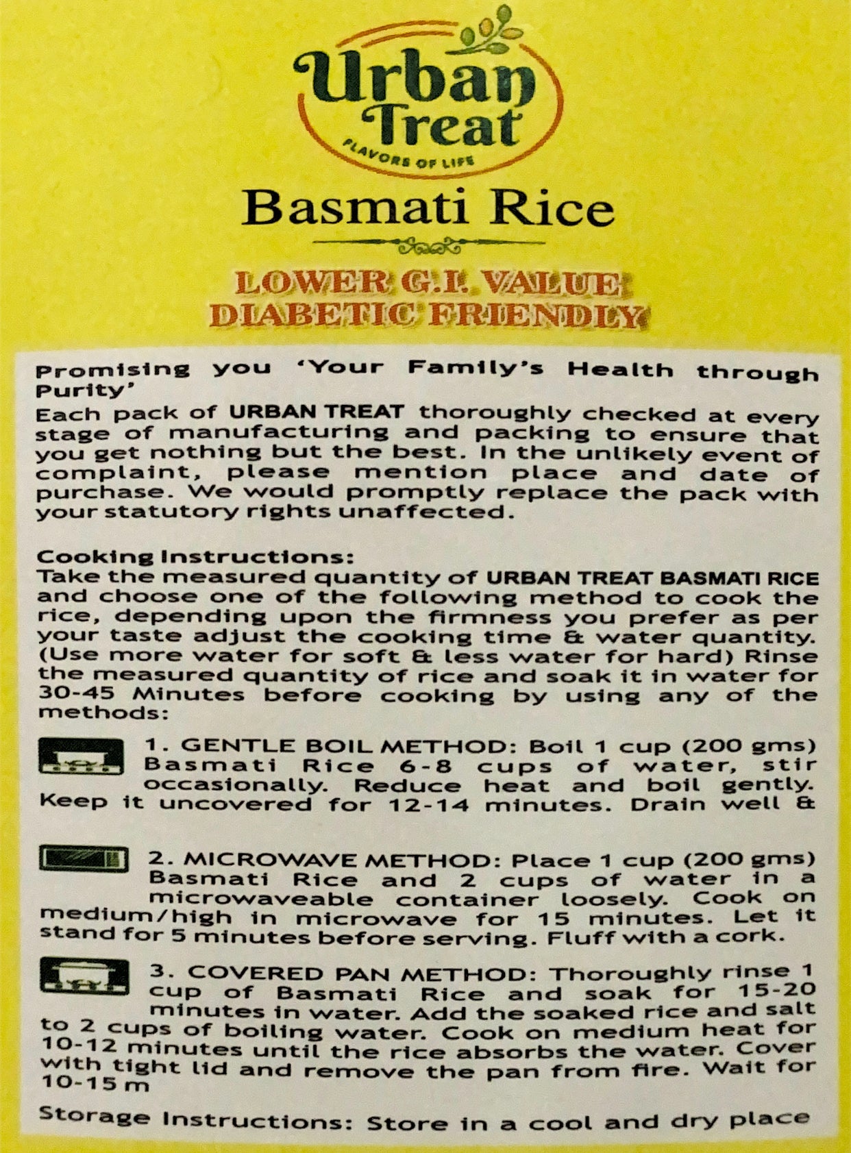 Lower G.I. Diabetic Basmati Rice