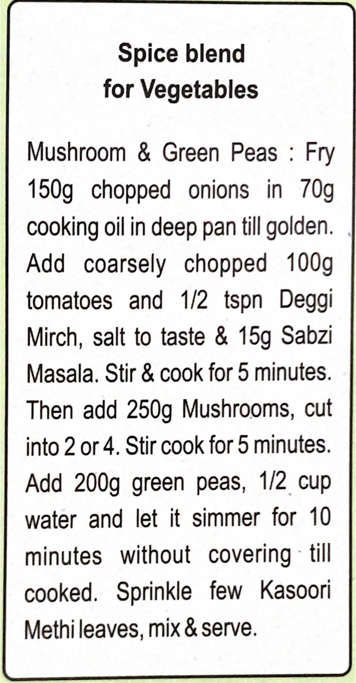Sabzi Masala