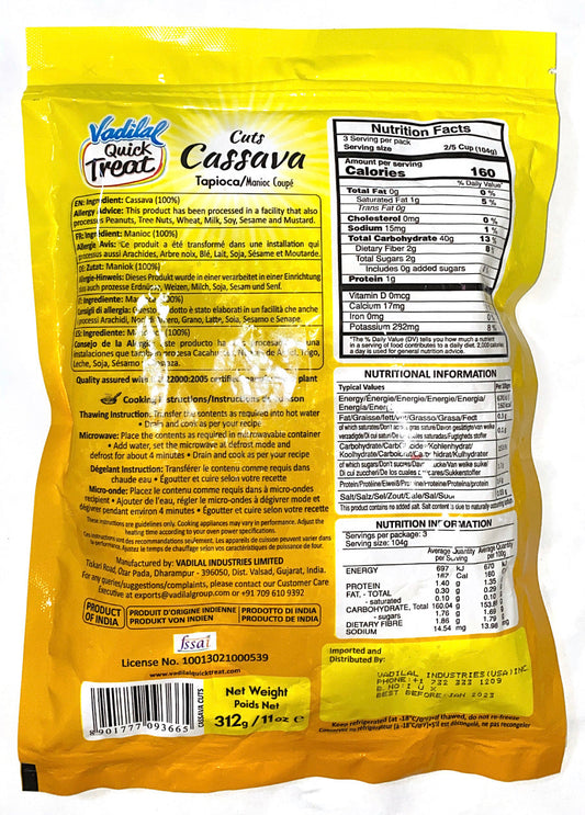 Cuts Cassava Tapioca