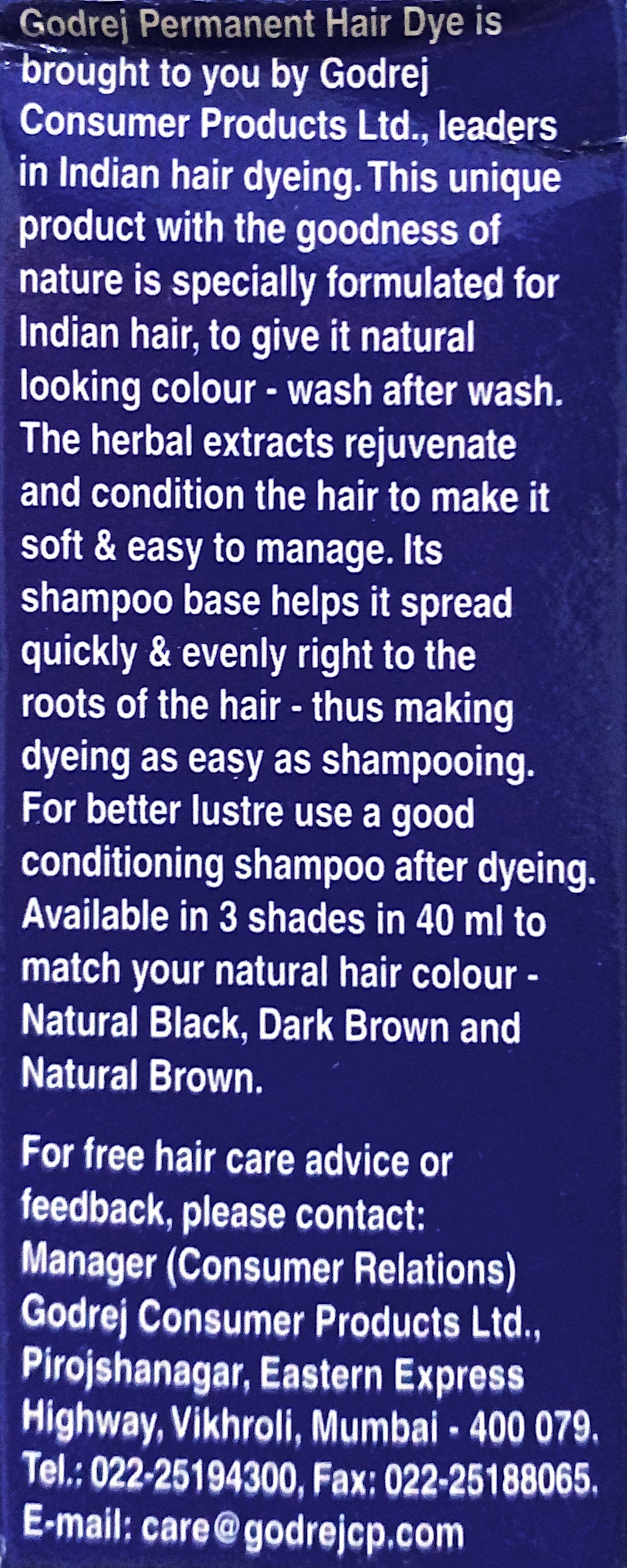 Permanent Liquid Hair Dye