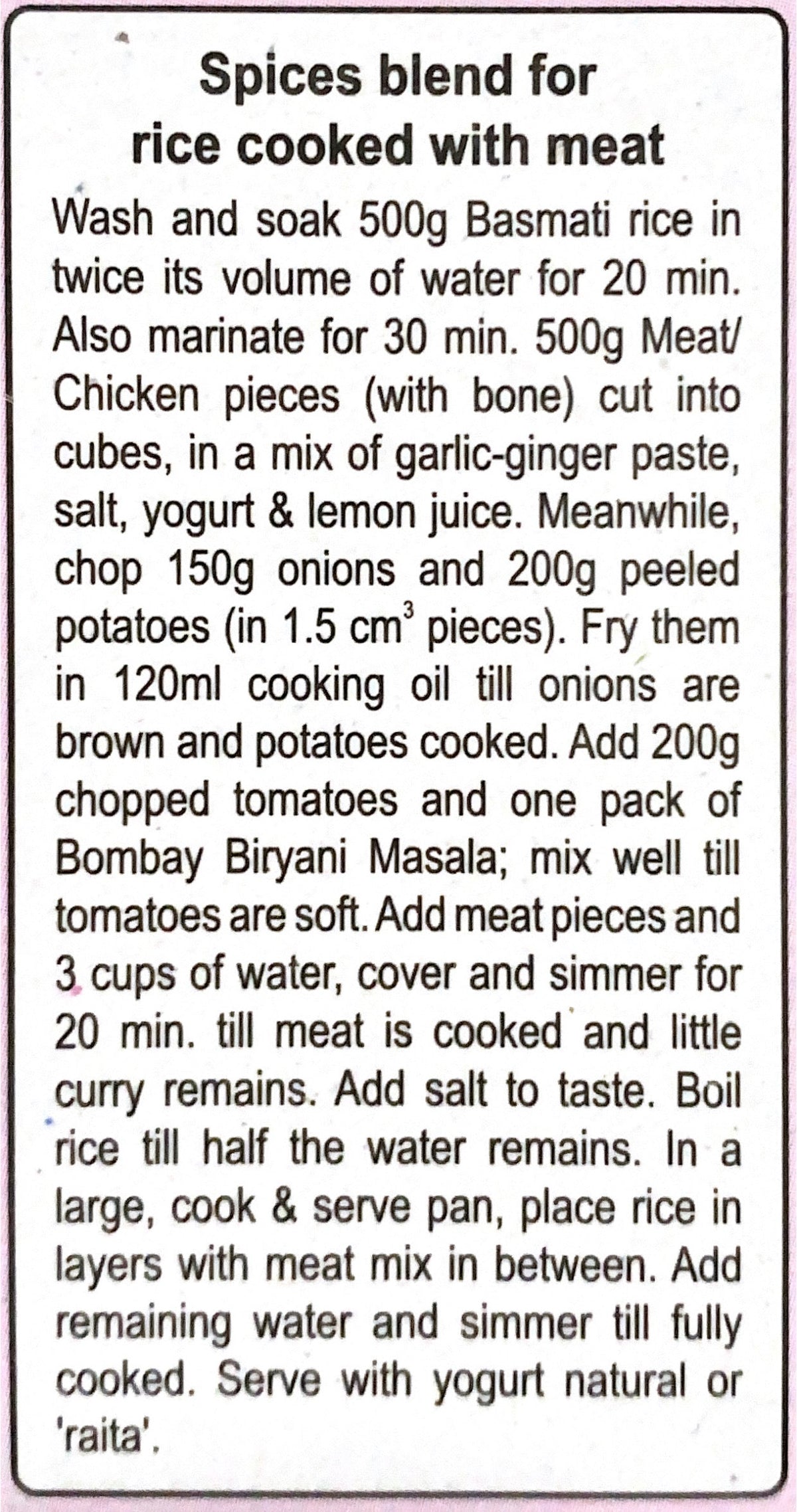 Bombay Biryani Masala