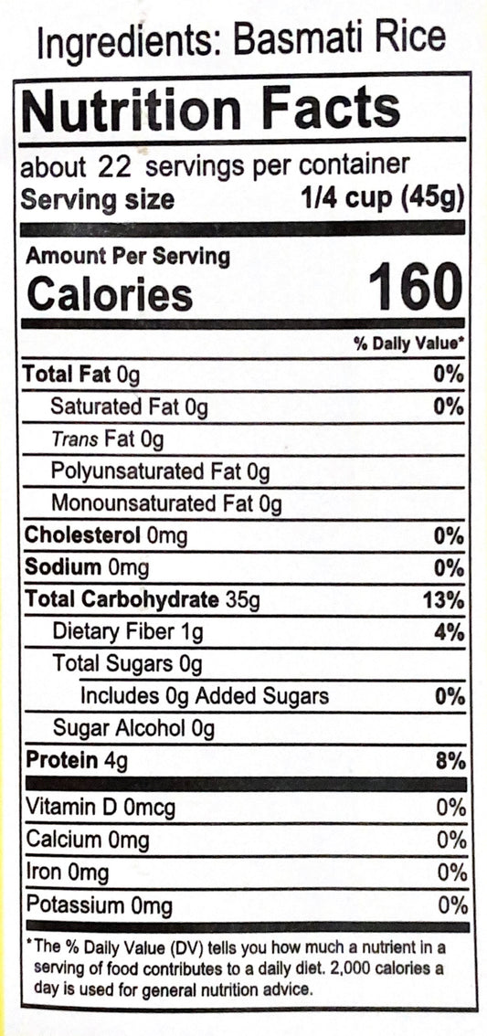 Lower G.I. Diabetic Basmati Rice