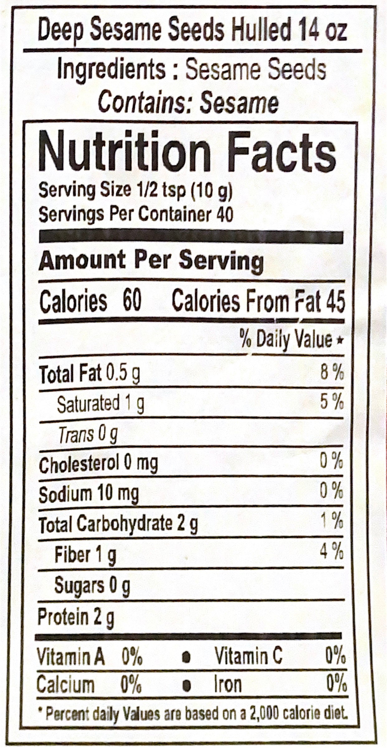 Sesame Seeds - Hulled