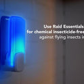 Raid Essentials Flying Insect Light Trap Starter Kit, Electric Flying Insect Trap & Refill