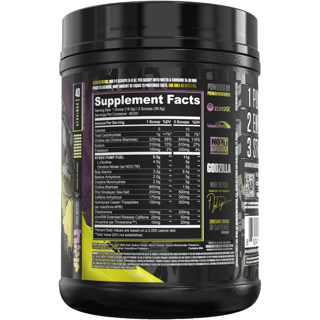 Ryse Godzilla Pre-Workout 40 Servings