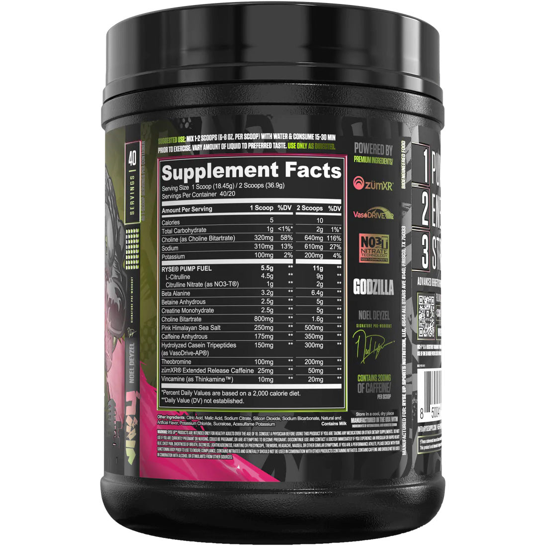 Ryse Godzilla Pre-Workout 40 Servings