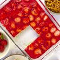 Jell-O Strawberry Artificially Flavored Zero Sugar Low Calorie Gelatin Dessert Mix, Family Size, 0.6 oz Box