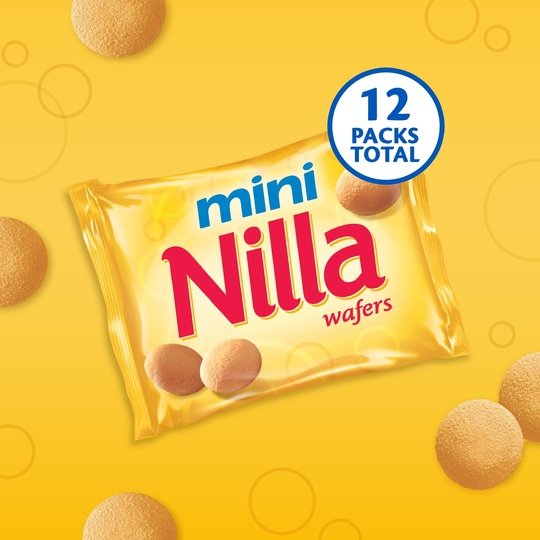 Nilla Wafers Mini Cookies, Vanilla Wafers, 12 Snack Packs