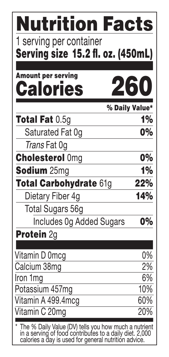 Bolthouse Farms Fruit Juice Smoothie, Amazing Mango, 15.2 fl. oz. Bottle