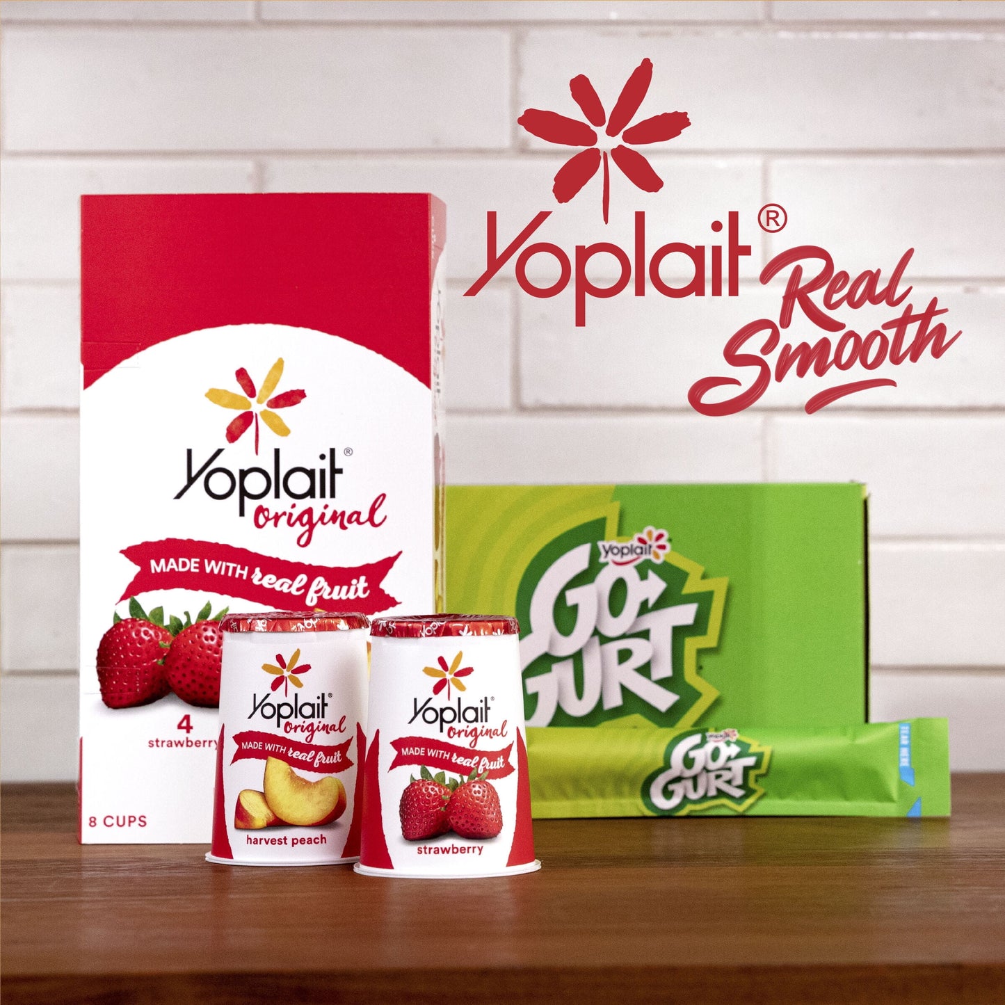 Yoplait Original Low Fat Yogurt Pack, 12 Ct, 6 OZ Fruit Yogurt Cups