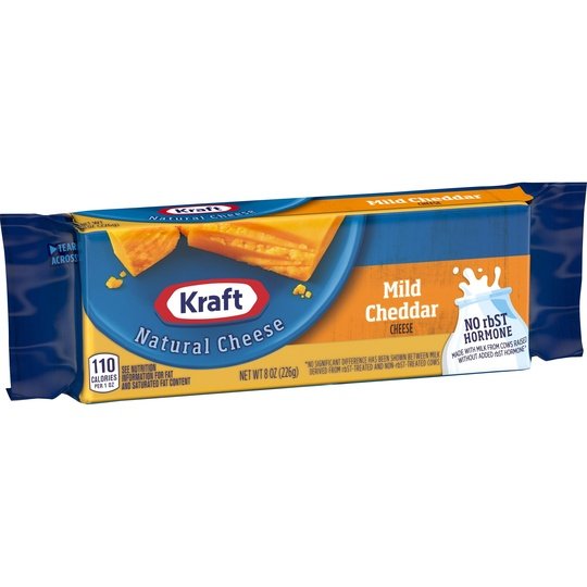 Kraft Mild Cheddar Cheese, 8 oz Block