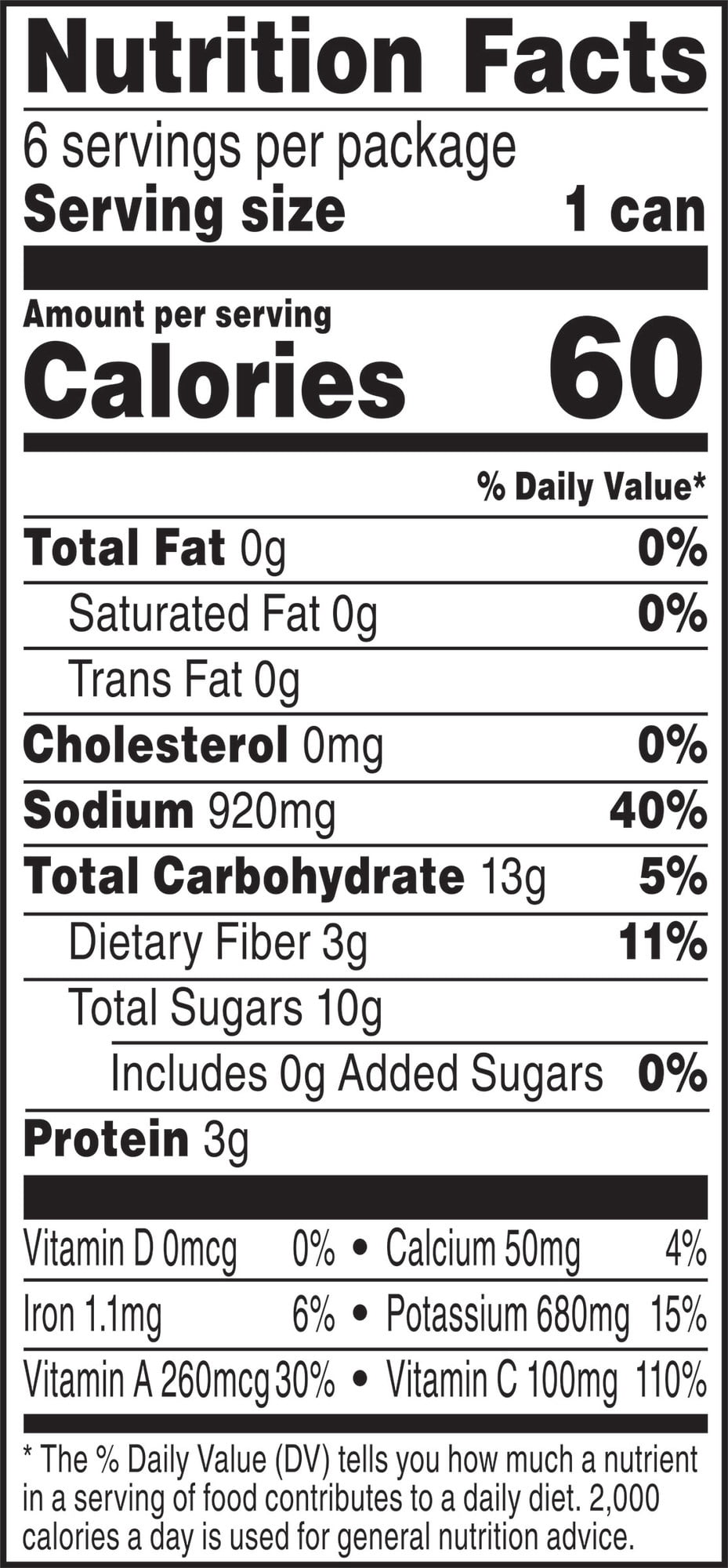 V8 Original 100% Vegetable Juice, 11.5 fl oz Can (Pack of 6)