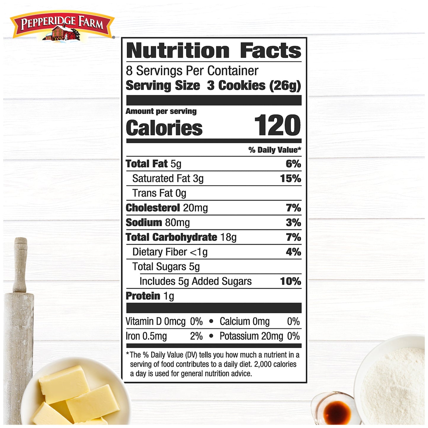 Pepperidge Farm Chessmen Butter Cookies, 7.25 oz Bag (24 Cookies)