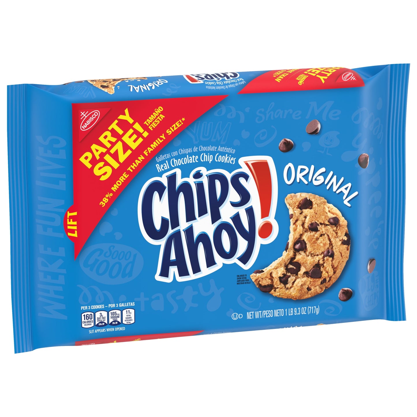 CHIPS AHOY! Original Chocolate Chip Cookies, Party Size, 25.3 oz