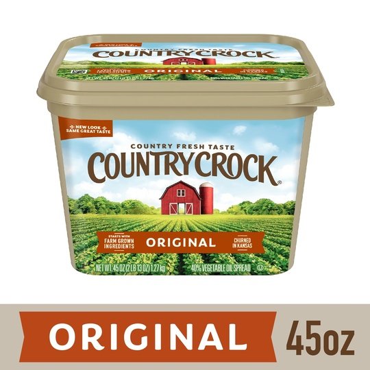 Country Crock Original Vegetable Oil Spread, 45 oz Tub (Refrigerated)