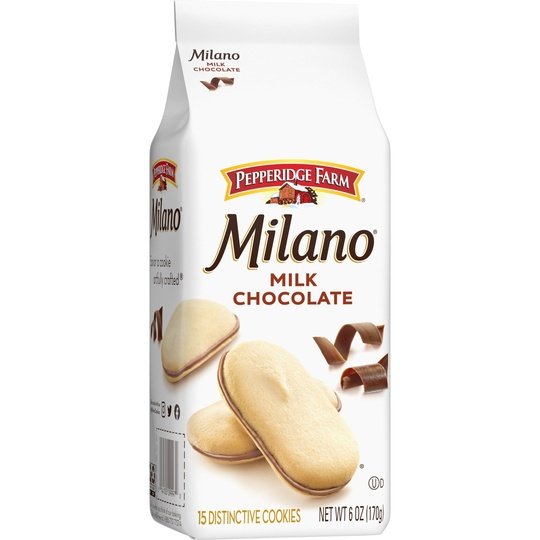 Pepperidge Farm Milano Milk Chocolate Cookies, 6 oz Bag (15 Cookies)