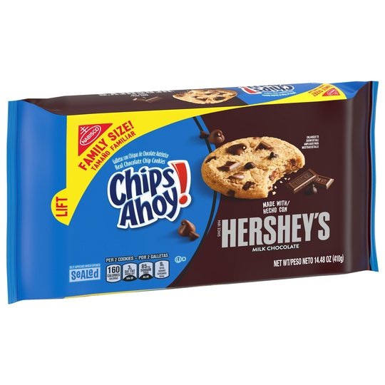 CHIPS AHOY! Hershey's Milk Chocolate Chip Cookies, Family Size, 14.48 oz