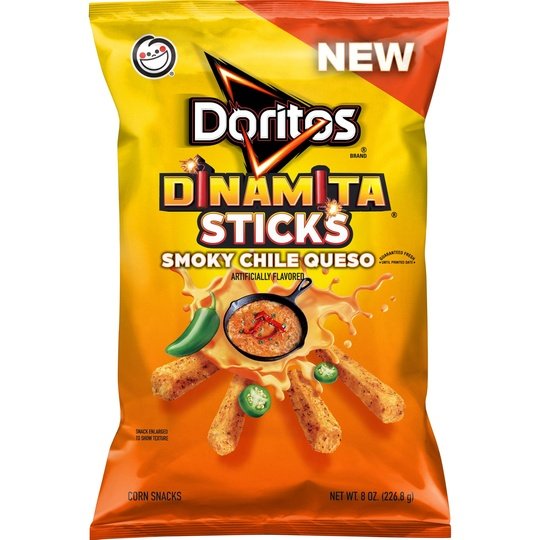 Doritos Dinamita, Sticks Smoky Chile Queso, 8 oz