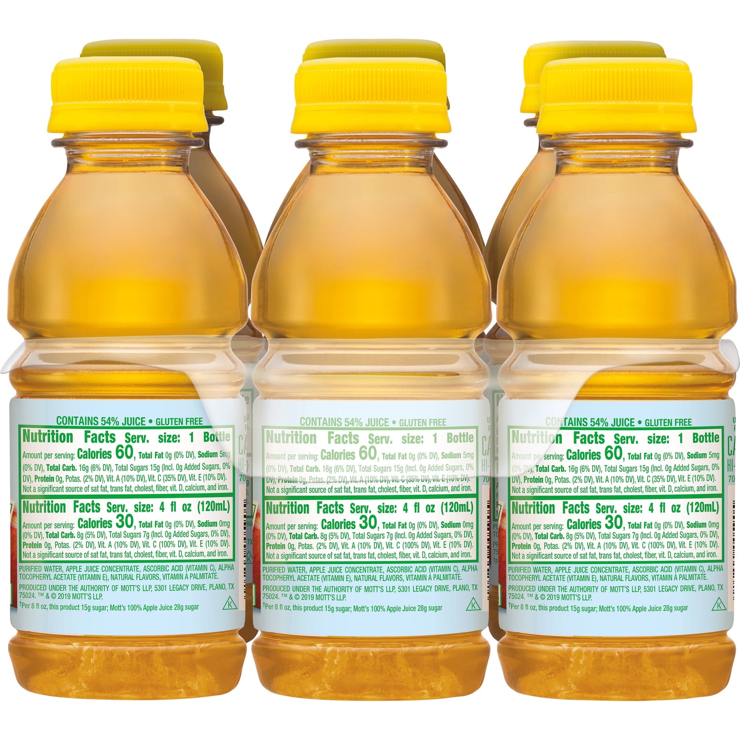 Mott's for Tots Apple Juice, 8 fl oz, 6 Count Bottles