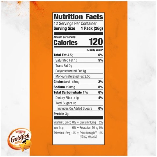 Goldfish Colors Crackers, Snack Pack, 0.9 oz, 12 CT Multi-Pack Tray