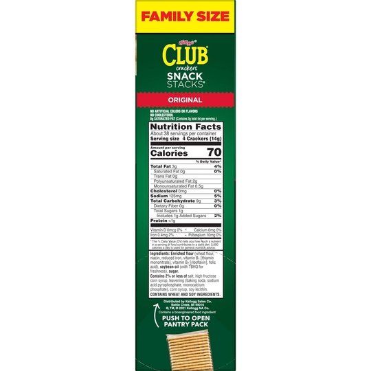 Club Snack Stacks Original Crackers, 18.8 oz, 9 Count