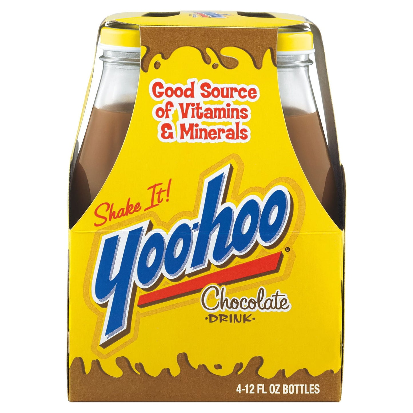 Yoo-hoo Chocolate Drink, 12 fl oz glass bottles, 4 pack