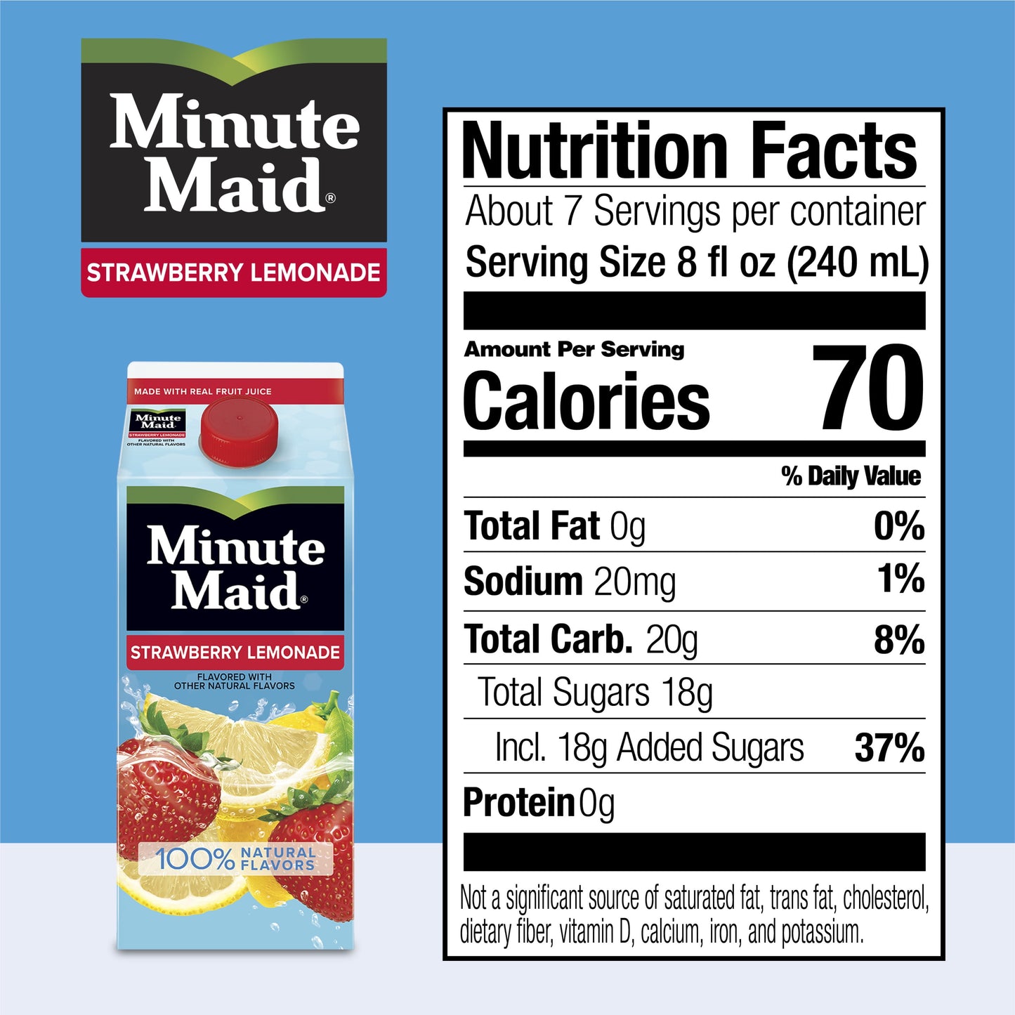 Minute Maid Strawberry Lemonade Fruit Drink, 59 fl oz Carton