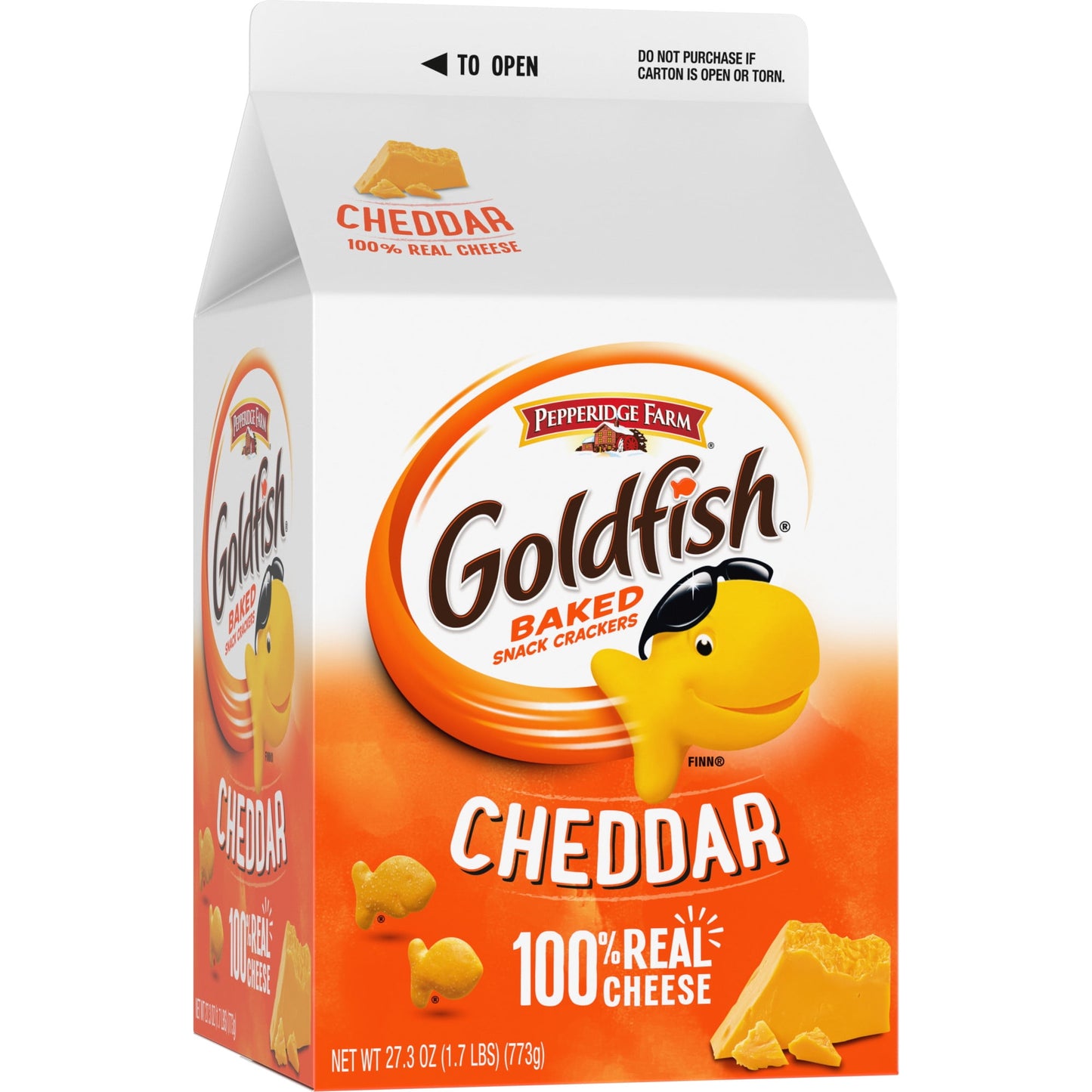 Goldfish Cheddar Cheese Crackers, 27.3 oz Carton