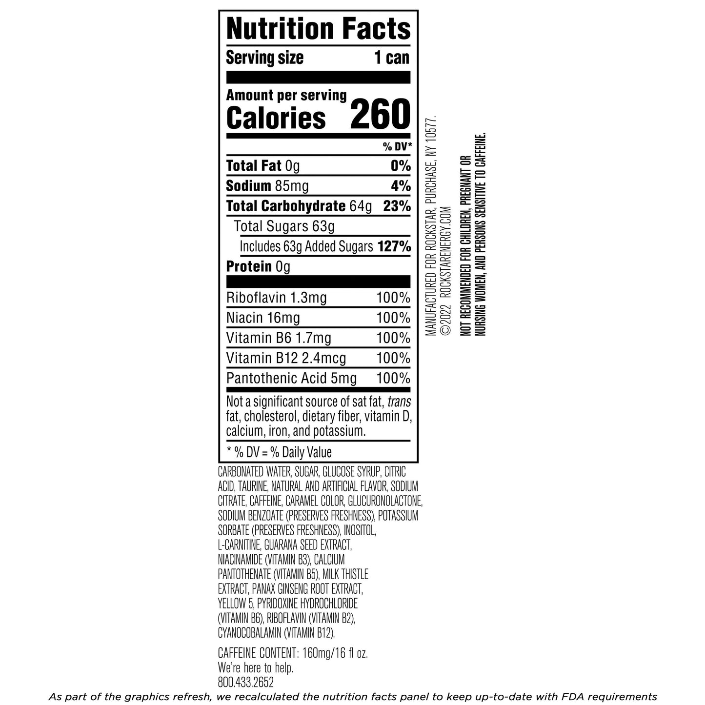 Rockstar Original Energy Drink, 16 oz, 4 Pack Cans