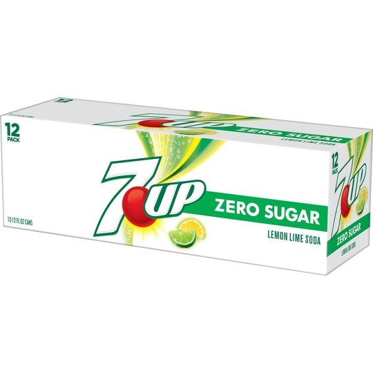 7UP Zero Sugar Lemon Lime Soda, 12 fl oz cans, 12 pack