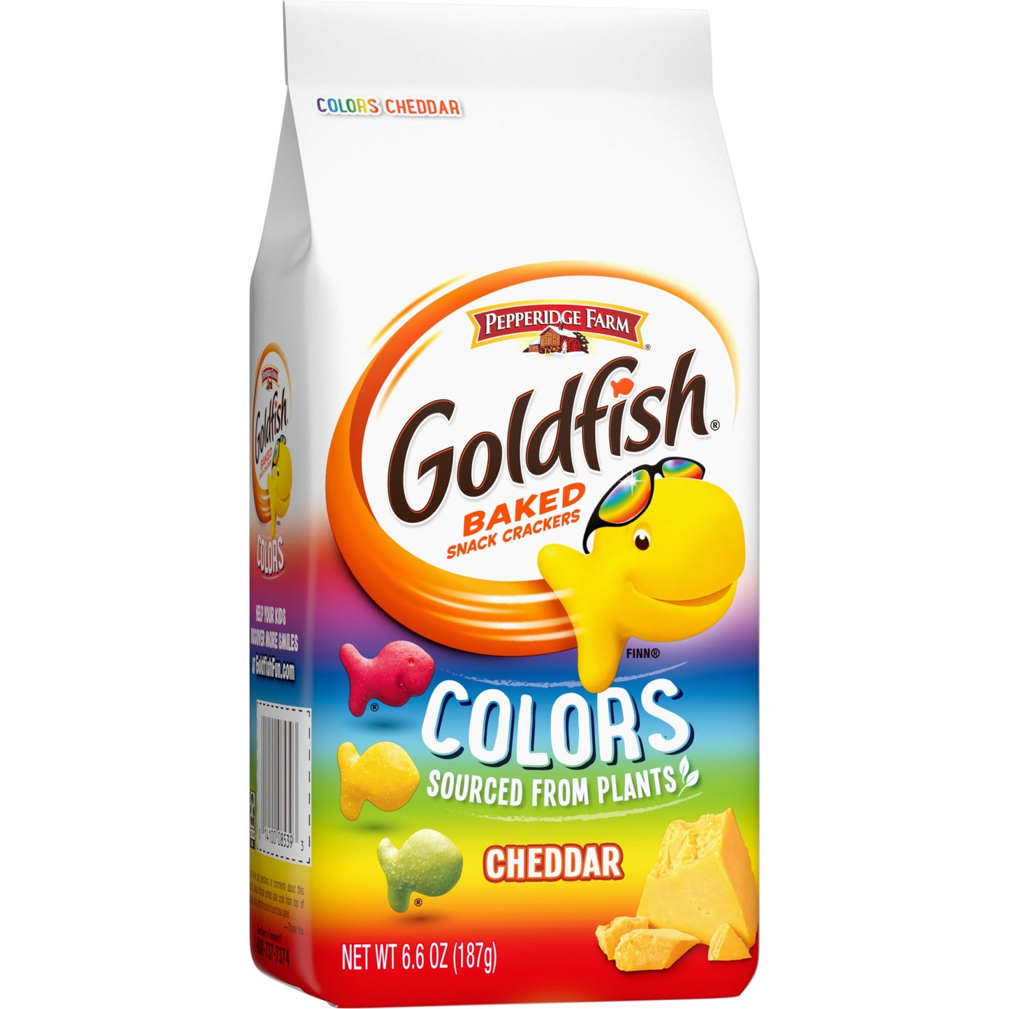 Goldfish Colors Cheddar Cheese Crackers, Baked Snack Crackers, 6.6 oz Bag