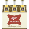 Miller High Life Lager Beer, 6 Pack, 12 fl oz Bottles, 4.6% ABV