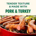 Eckrich Natural Casing Smoked Sausage Rope Family Pack, 39 oz