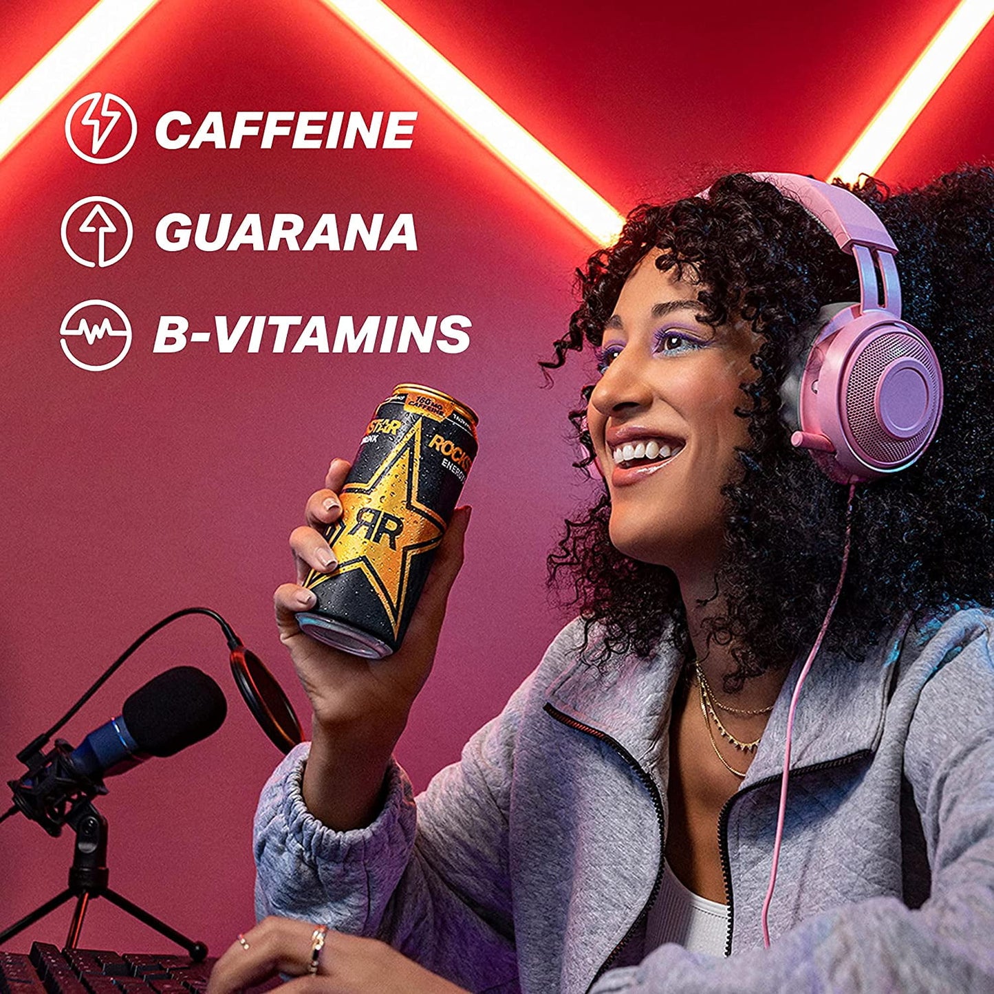 Rockstar Original Energy Drink, 16 oz, 4 Pack Cans