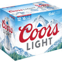 Coors Light Lager Beer, 12 Pack, 16 fl oz Cans, 4.2% ABV
