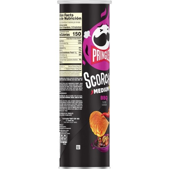 Pringles Scorchin' BBQ Potato Crisps Chips, 5.5 oz