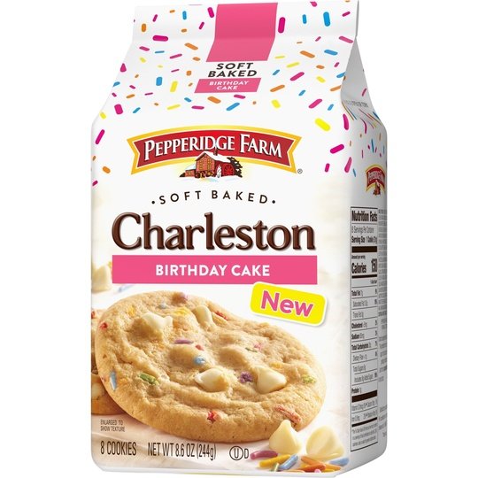 Pepperidge Farm Charleston Birthday Cake Cookies, 8 Soft Baked Cookies, 8.6 oz. Bag